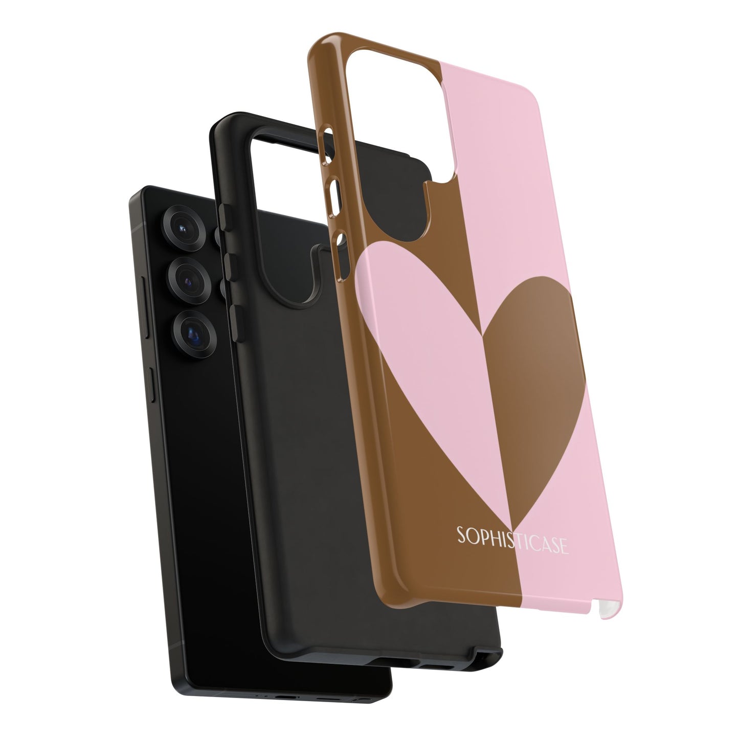 Be Mine in Pink and Brown - iPhone Case, Samsung Galaxy Case, Google Pixel Case