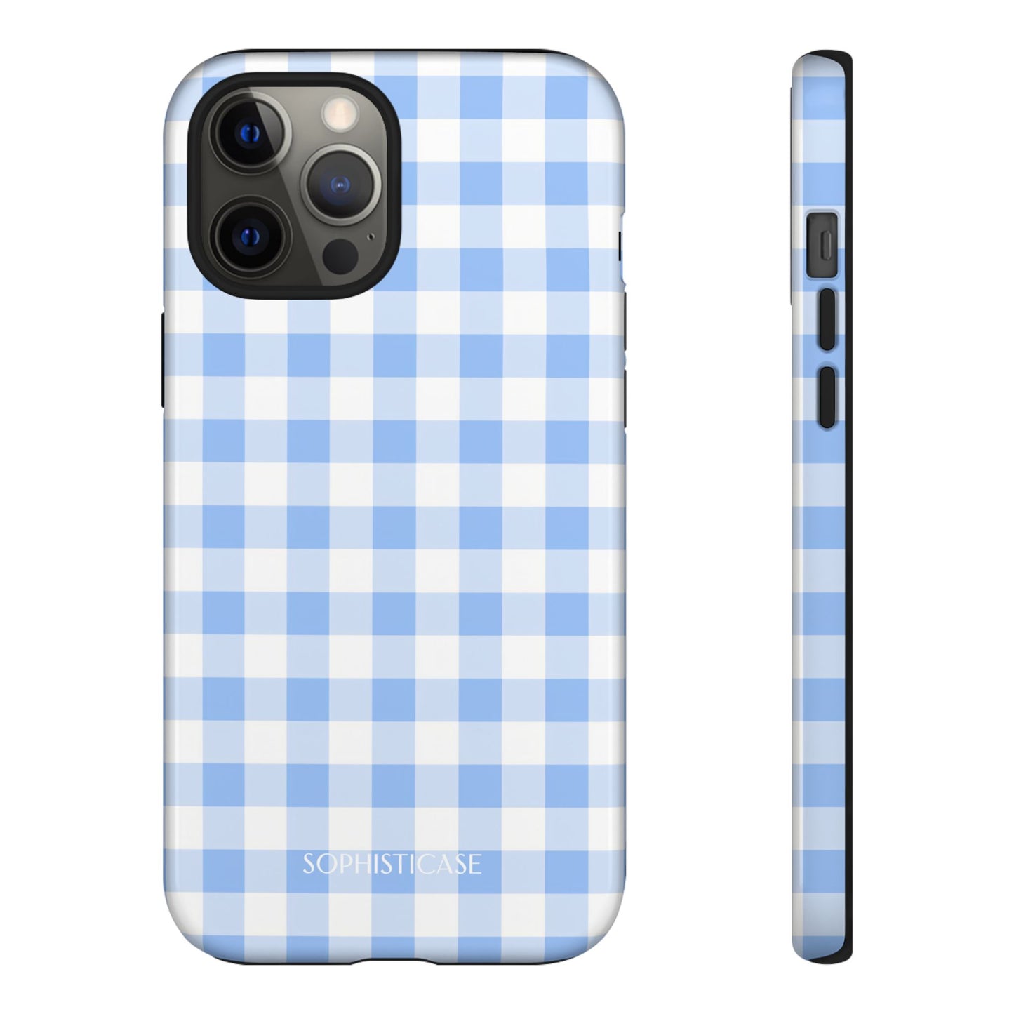 Gingham in Blue - iPhone Case, Samsung Galaxy Case, Google Pixel Case