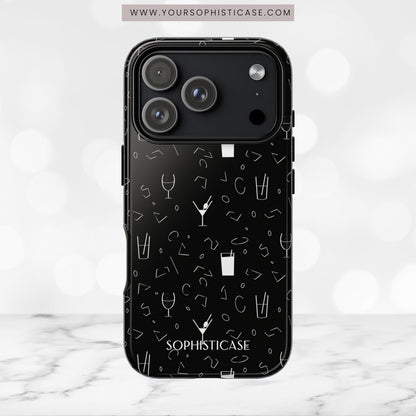 Cocktail Hour in Black - iPhone Case