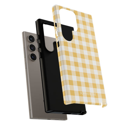 Gingham in Yellow - iPhone Case, Samsung Galaxy Case, Google Pixel Case