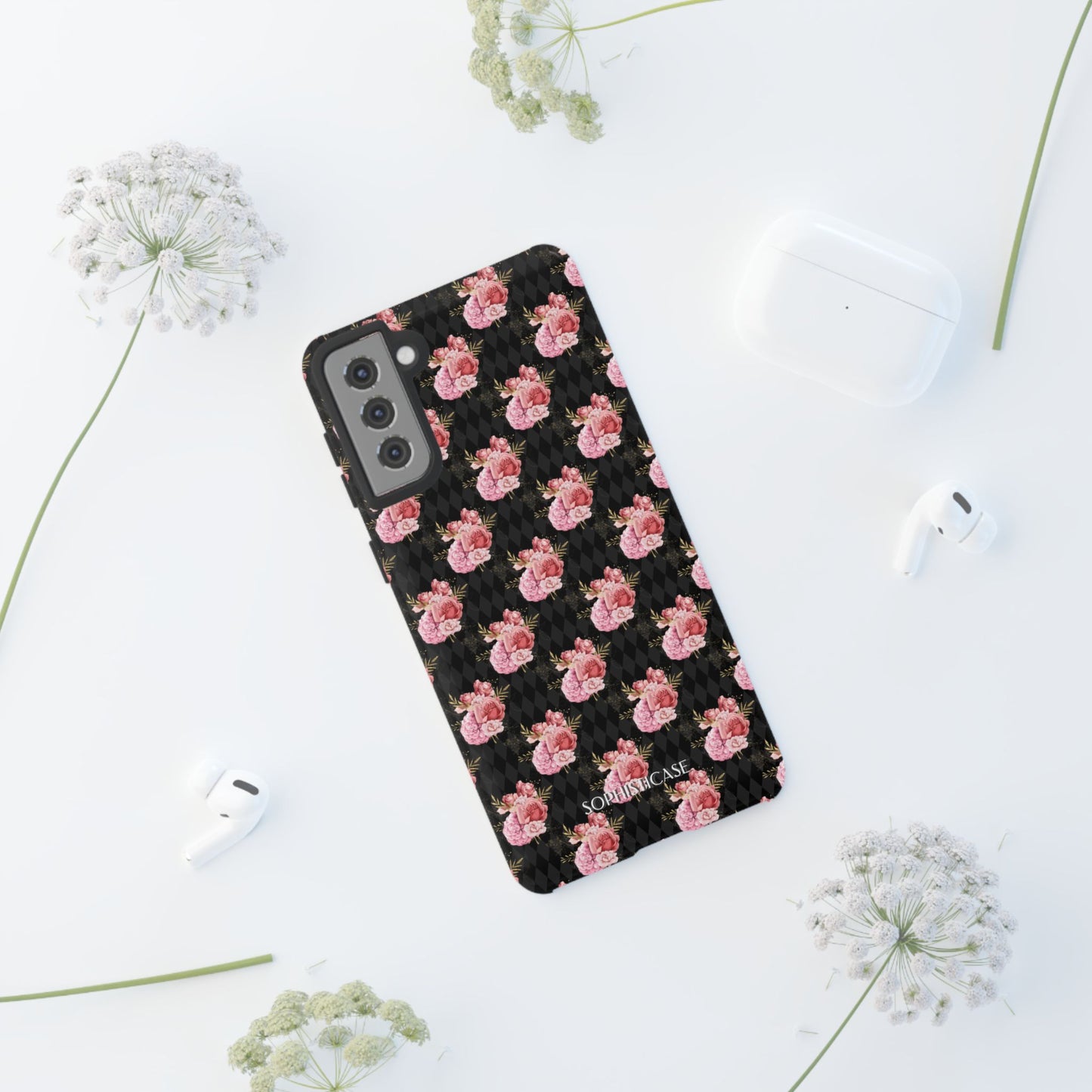 Rose Diamond Romance in Vivienne - Tough Phone Case