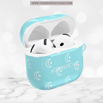 AirPod Cases - Moon Phase in Aqua