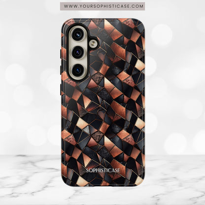 Rose' Runway in Noir Mosaic - Tough Phone Case