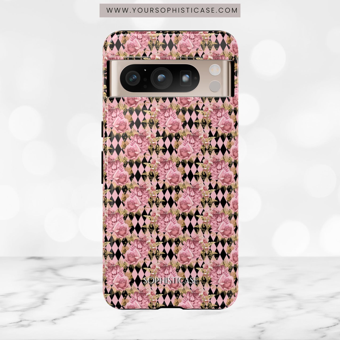 Rose Diamond Romance in Isolde - Tough Phone Case