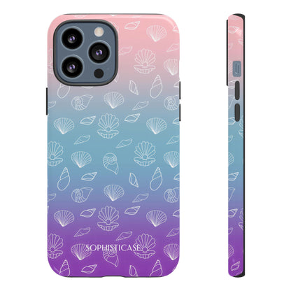 Seashell Society in Pink Blue & Purple Sunset - iPhone Case, Samsung Galaxy Case, Google Pixel Case