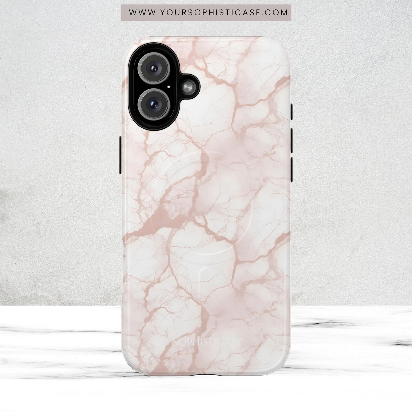 Marble Opulence in Neutral Beige - Magsafe Case