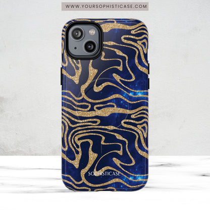 Cosmic Gold in Blue - iPhone Magsafe Case