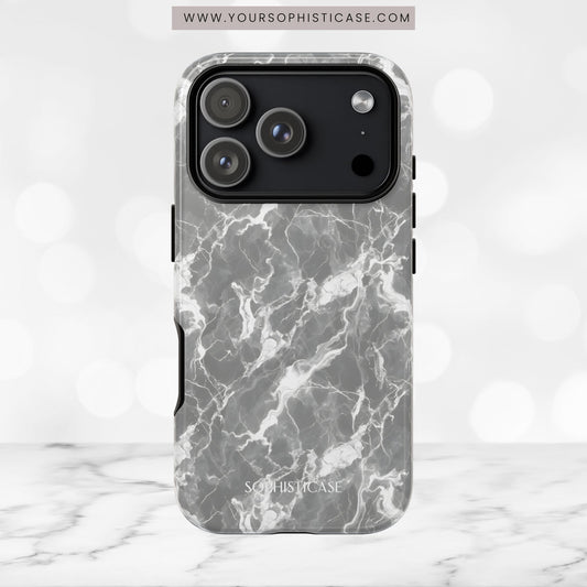 Marble Crush in Charcoal Grey - iPhone Case