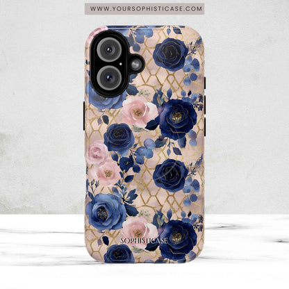 Royal Floral in Navy Blush - iPhone Magsafe Case