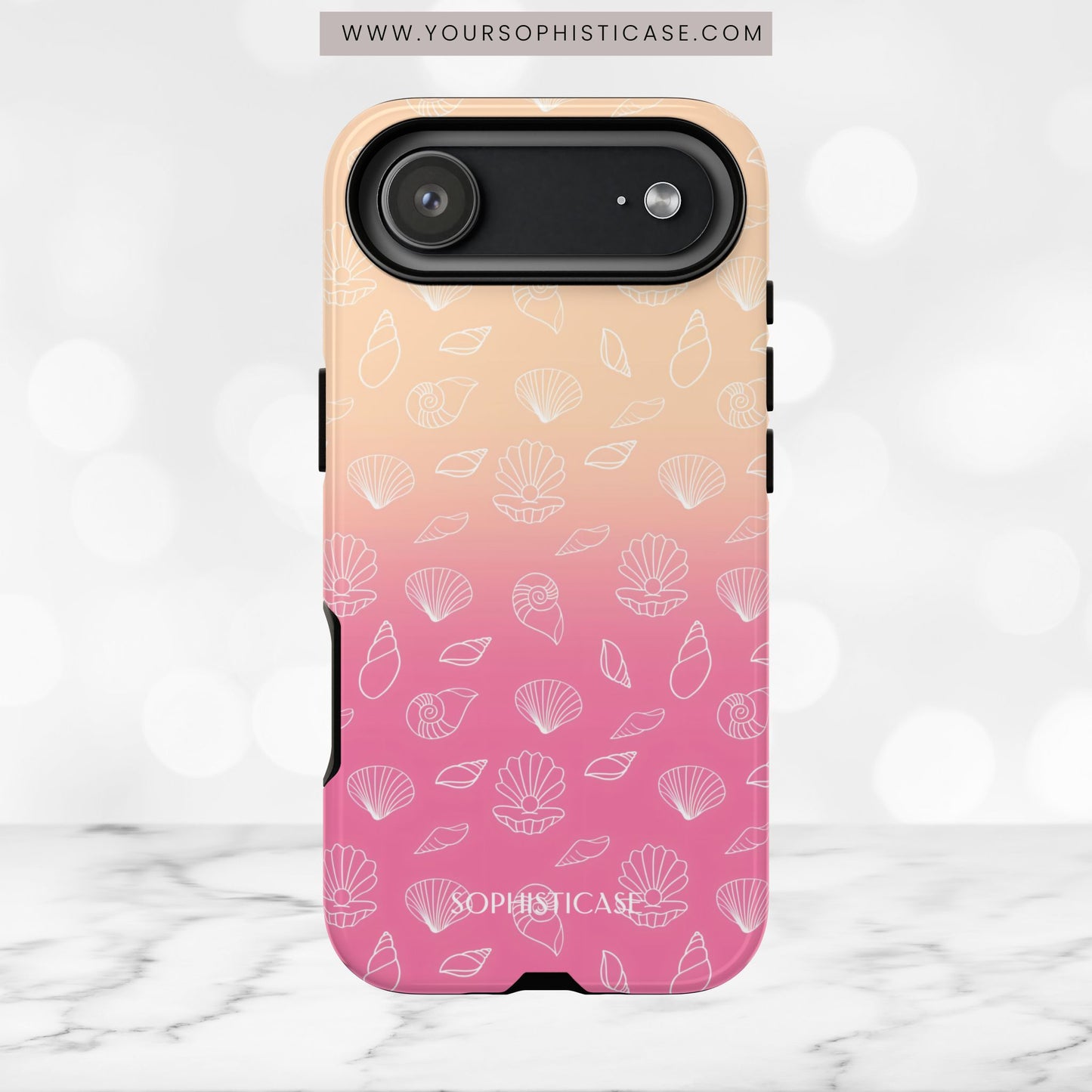Seashell Society in Sandy Pink Sunset - iPhone Case