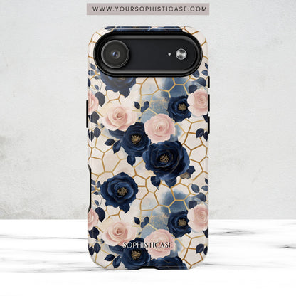 Royal Floral in Navy Hive - iPhone Magsafe Case
