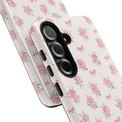 The Sweetest Thing in Coquette Roses and Bows - iPhone Case, Samsung Galaxy Case, Google Pixel Case