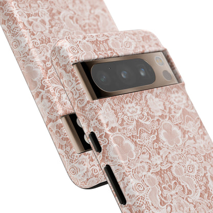 Luxe Lace in Brown - Tough Phone Case