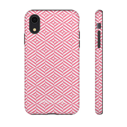 Illusions in Salmon - Dual Layer Shockproof Phone Case for iPhone, Google Pixel and Samsung Galaxy