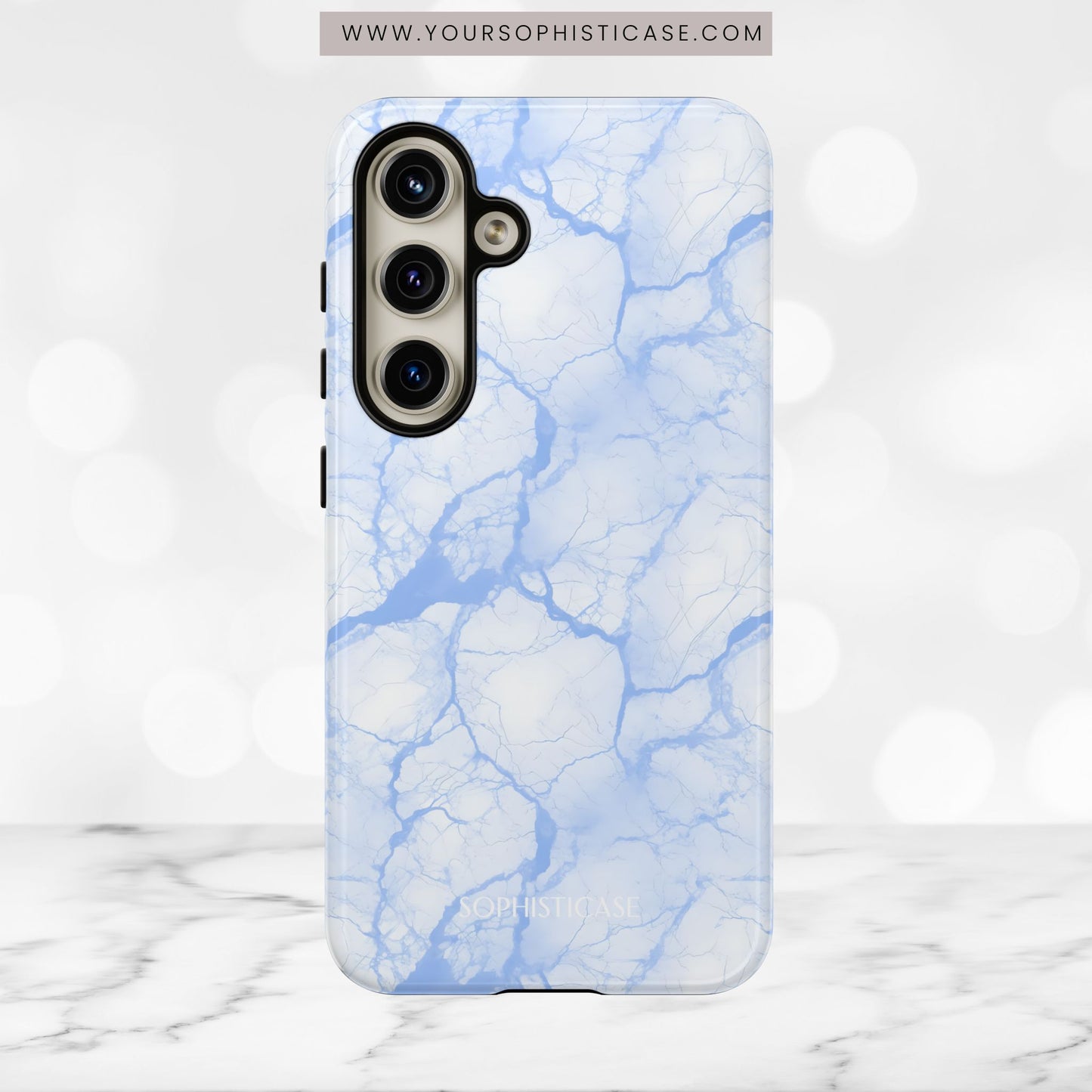 Marble Opulence in Blue - Tough Phone Case