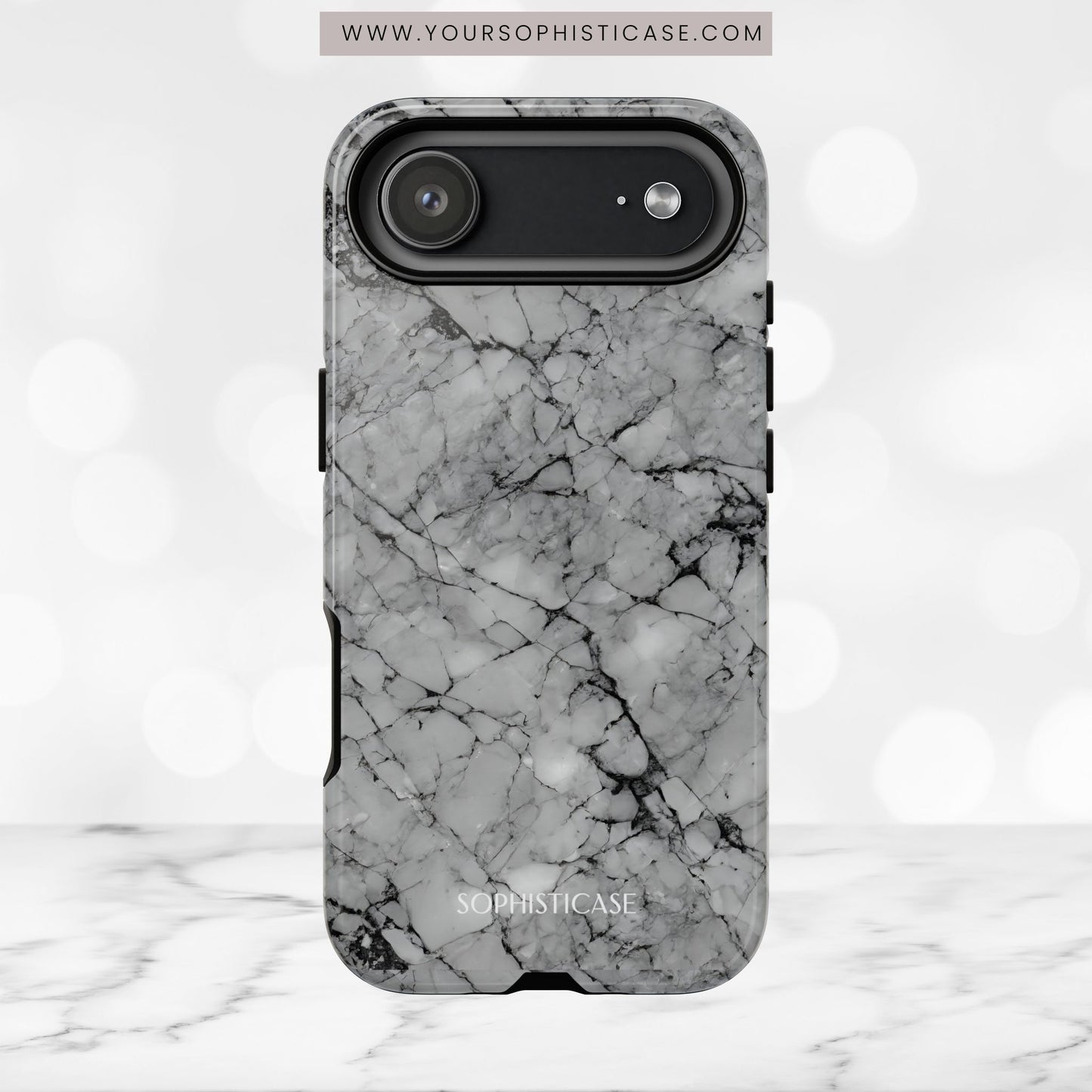 Marble Opulence in Grey - iPhone Case, Samsung Galaxy Case, Google Pixel Case