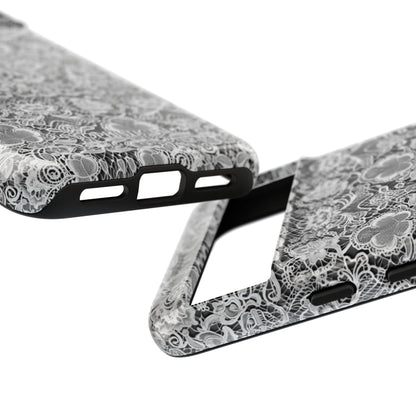 Luxe Lace in Black - Tough Phone Case