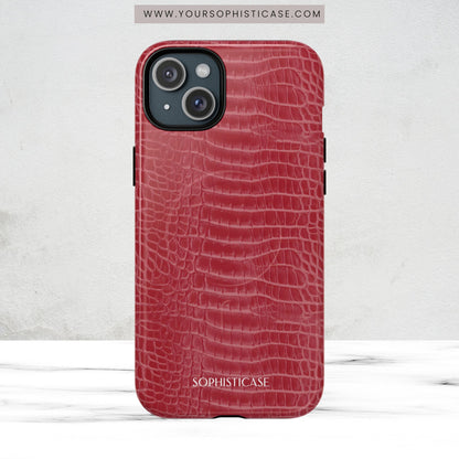 Luxe Leather in Cherry Red - Magsafe Case