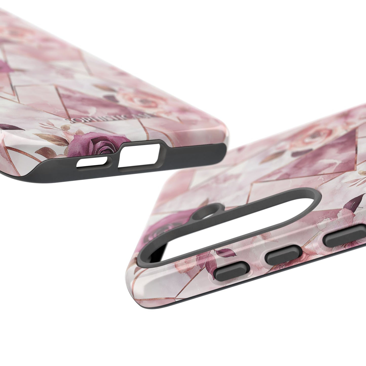 Royal Floral in Plum Chevron - Tough Phone Case