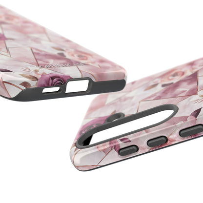 Royal Floral in Plum Chevron - Tough Phone Case