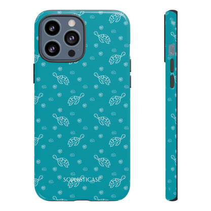 Turtle Island in Aqua - iPhone Case