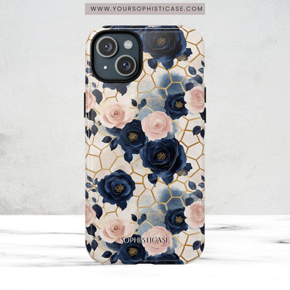 Royal Floral in Navy Hive - iPhone Magsafe Case
