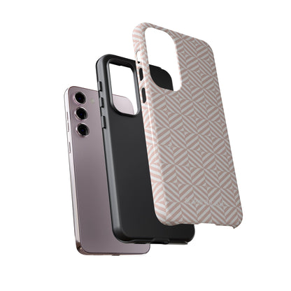 Illusions in Neutral Beige - Dual Layer Shockproof Phone Case for iPhone, Google Pixel and Samsung Galaxy