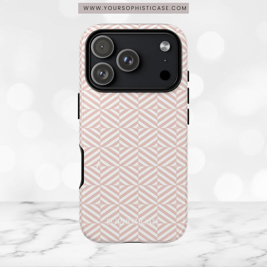 Illusions in Neutral Beige - iPhone Case