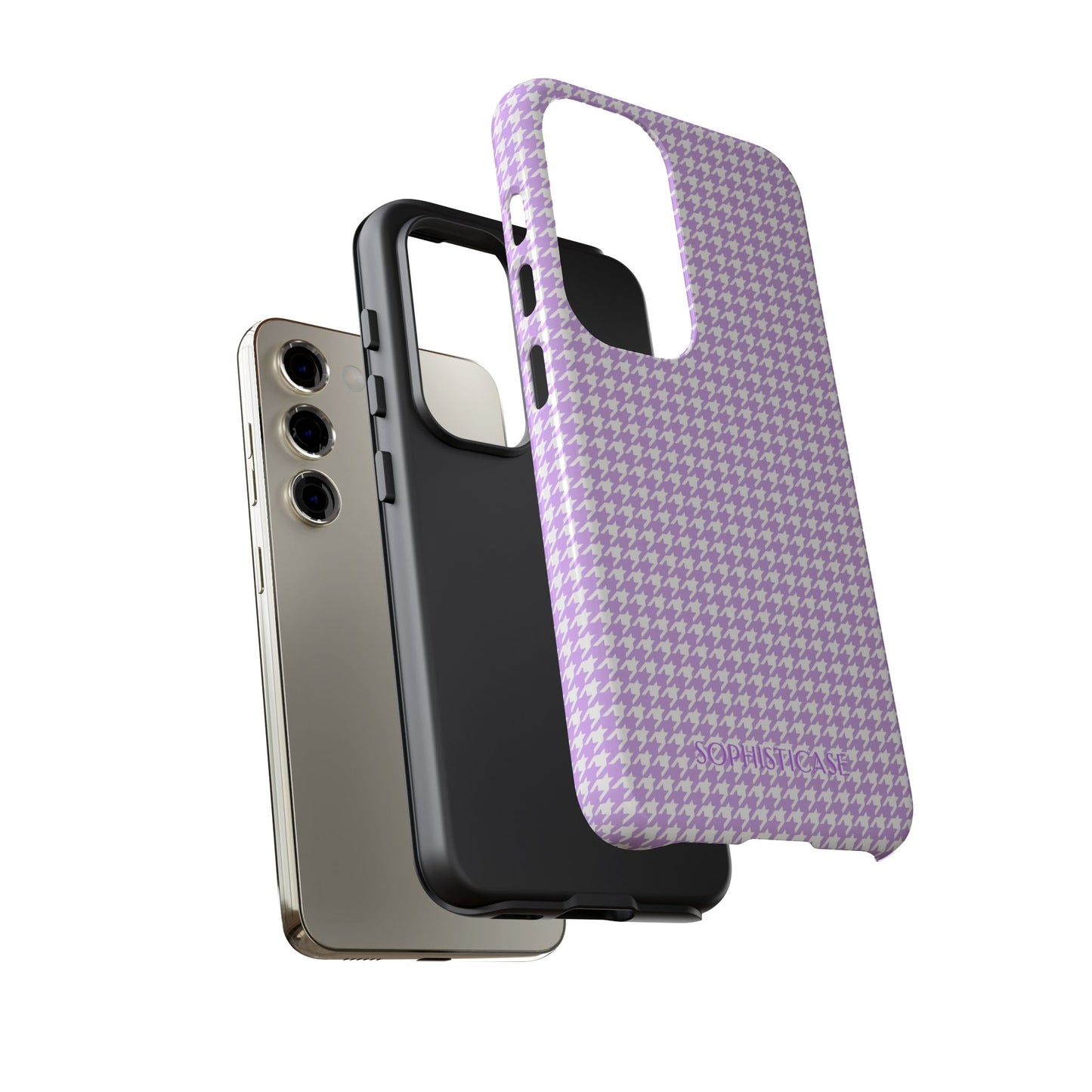 Tough Case - Houndstooth in Pastel Purple