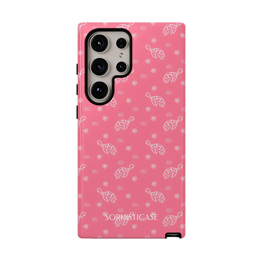 Turtle Island in Pink - Protective Phone Case for Samsung Galaxy