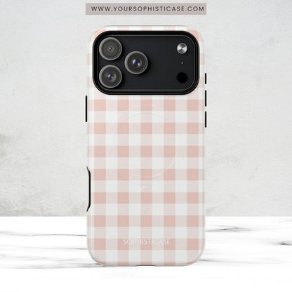 Gingham in Neutral Beige - Magsafe Case