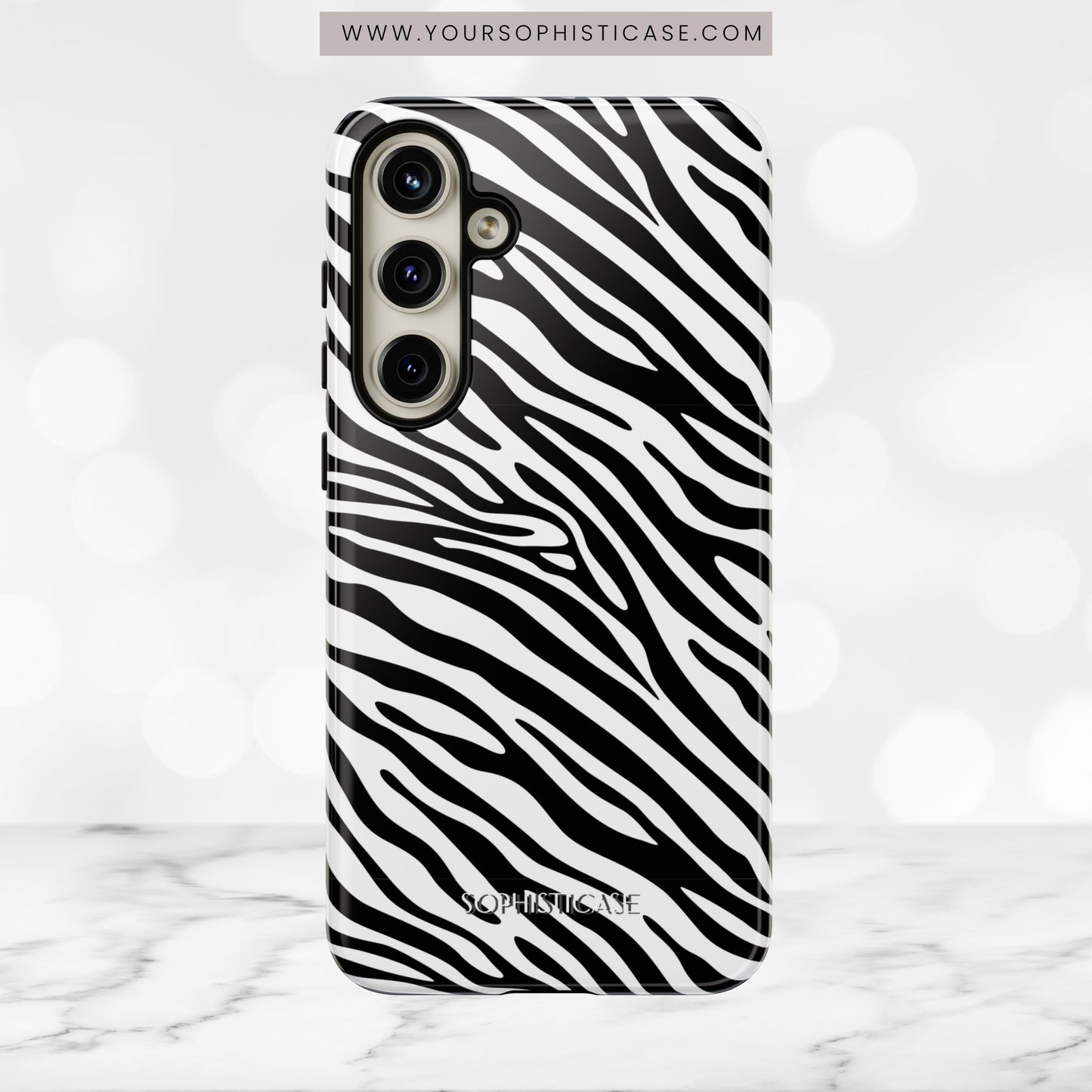 Dark Thoughts in Urban Zebra - Tough Phone Case