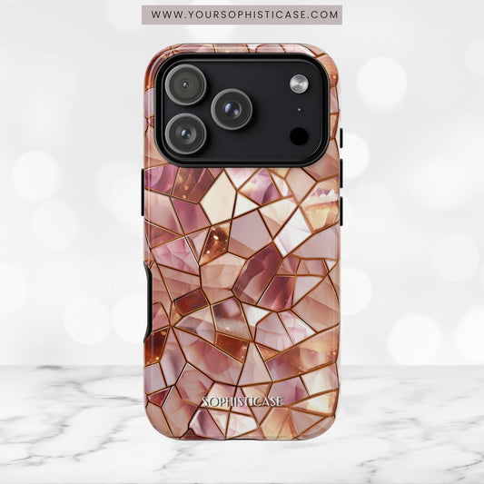 Rose' Runway in Champagne Mosaic - Tough Phone Case