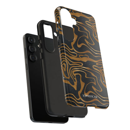 Cosmic Gold in Black - iPhone Case, Samsung Galaxy Case, Google Pixel Case