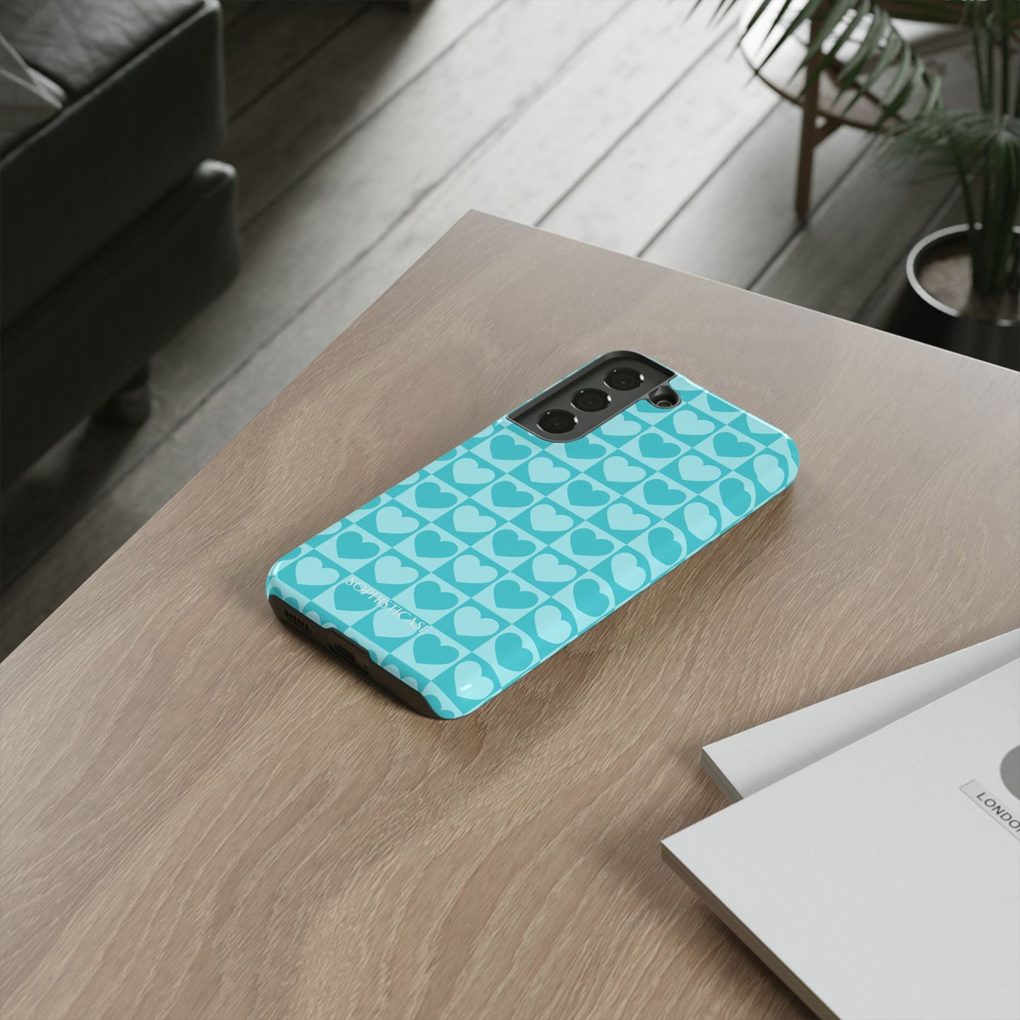 Tough Love in Aqua - Tough Phone Case