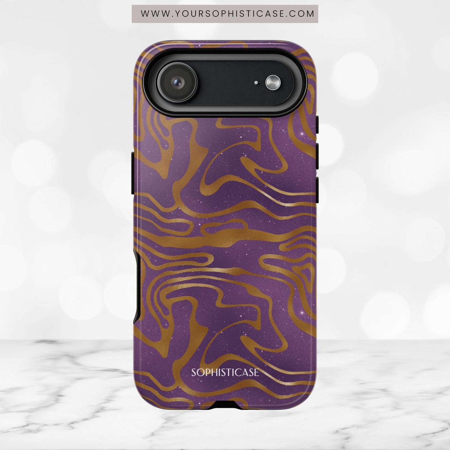 Cosmic Gold in Purple - iPhone Case, Samsung Galaxy Case, Google Pixel Case