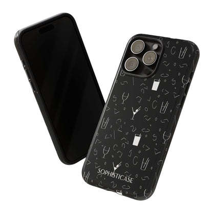 Cocktail Hour in Black - Tough Phone Case for iPhone