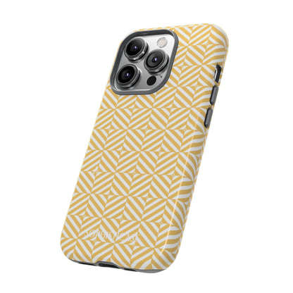 Illusions in Yellow - Dual Layer Shockproof Phone Case for iPhone, Google Pixel and Samsung Galaxy