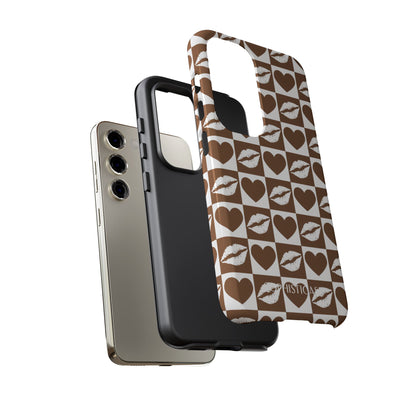 Belle Amie in Deep Brown - Galentines Release - Shockproof Phone Case for iPhone, Samsung Galaxy and Google Pixel