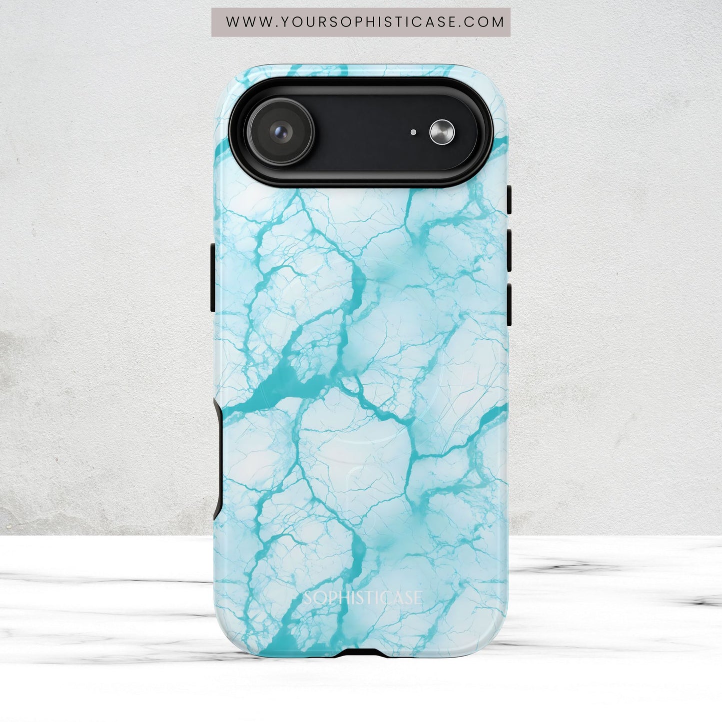 Marble Opulence in Aqua - Magsafe Case