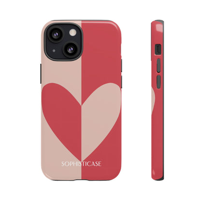 Be Mine in Red and Brown - iPhone Case