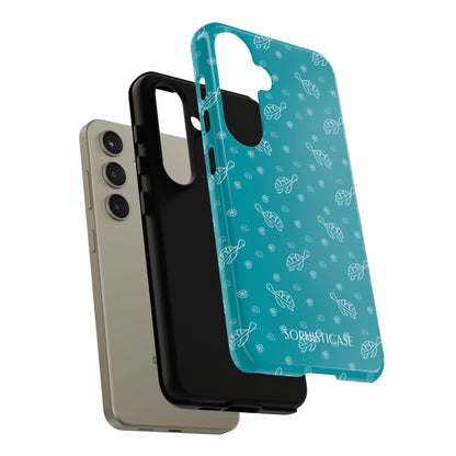 Turtle Island in Aqua - Tough Phone Case for Samsung Galaxy