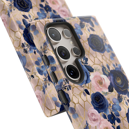 Royal Floral in Navy Blush - Tough Phone Case