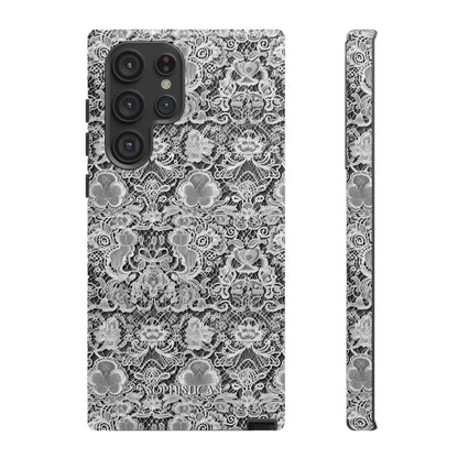 Luxe Lace in Black - Tough Phone Case