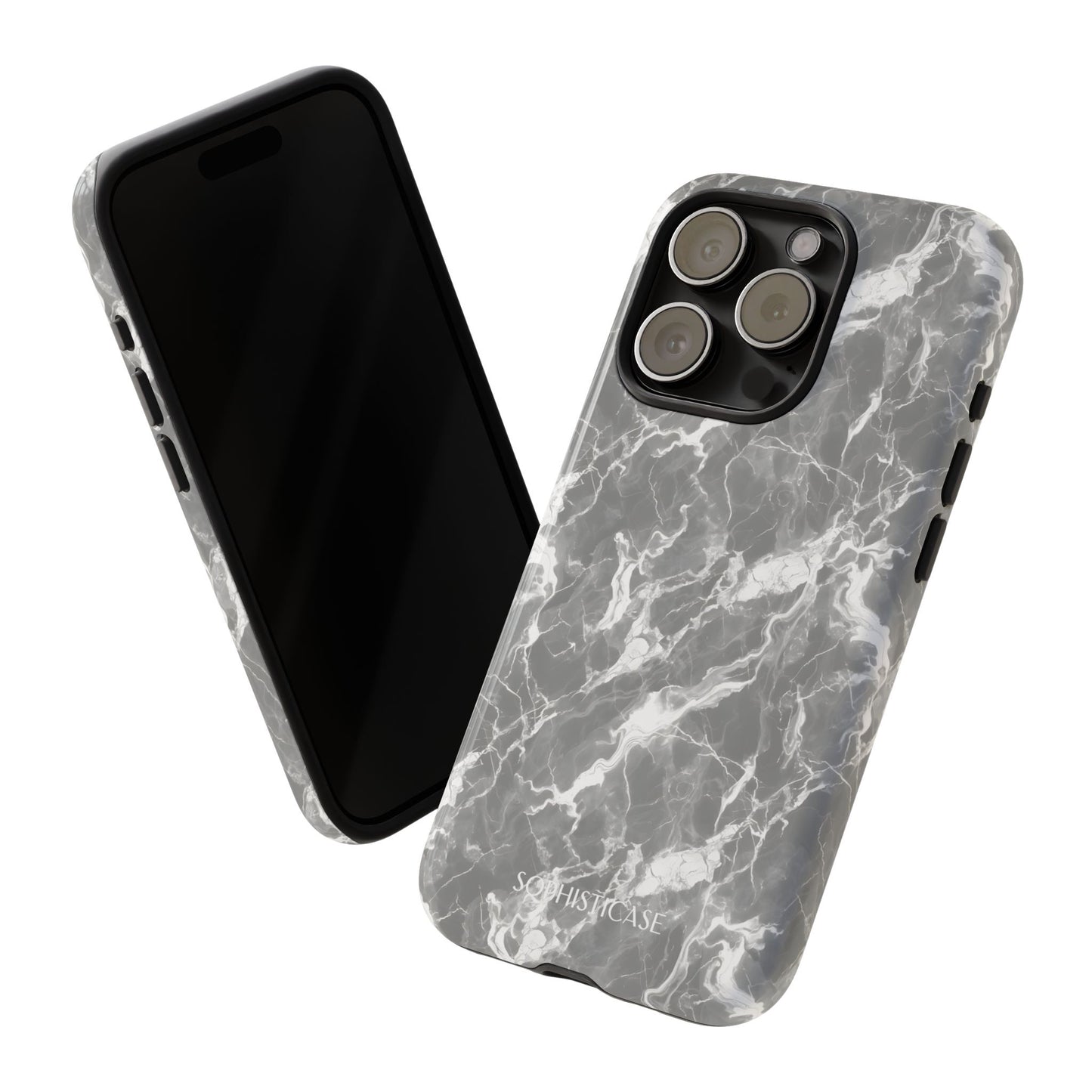 Marble Crush in Charcoal Grey - iPhone Case, Samsung Galaxy Case, Google Pixel Case
