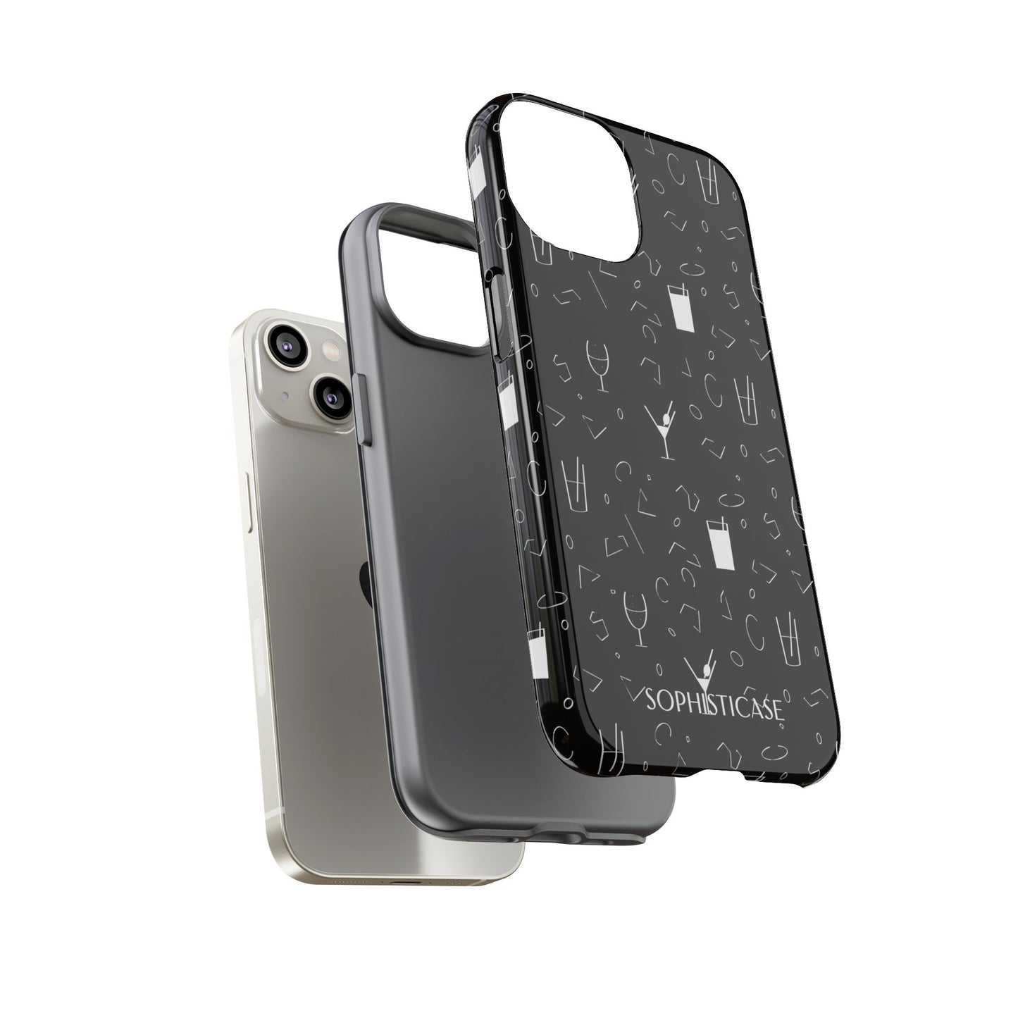 Cocktail Hour in Black - iPhone Case