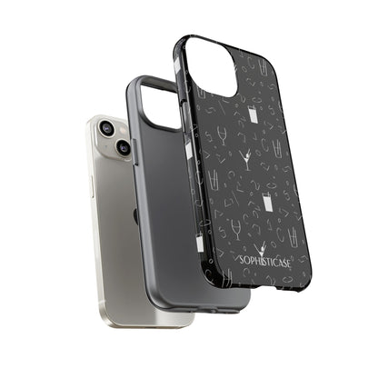 Cocktail Hour in Black - iPhone Case