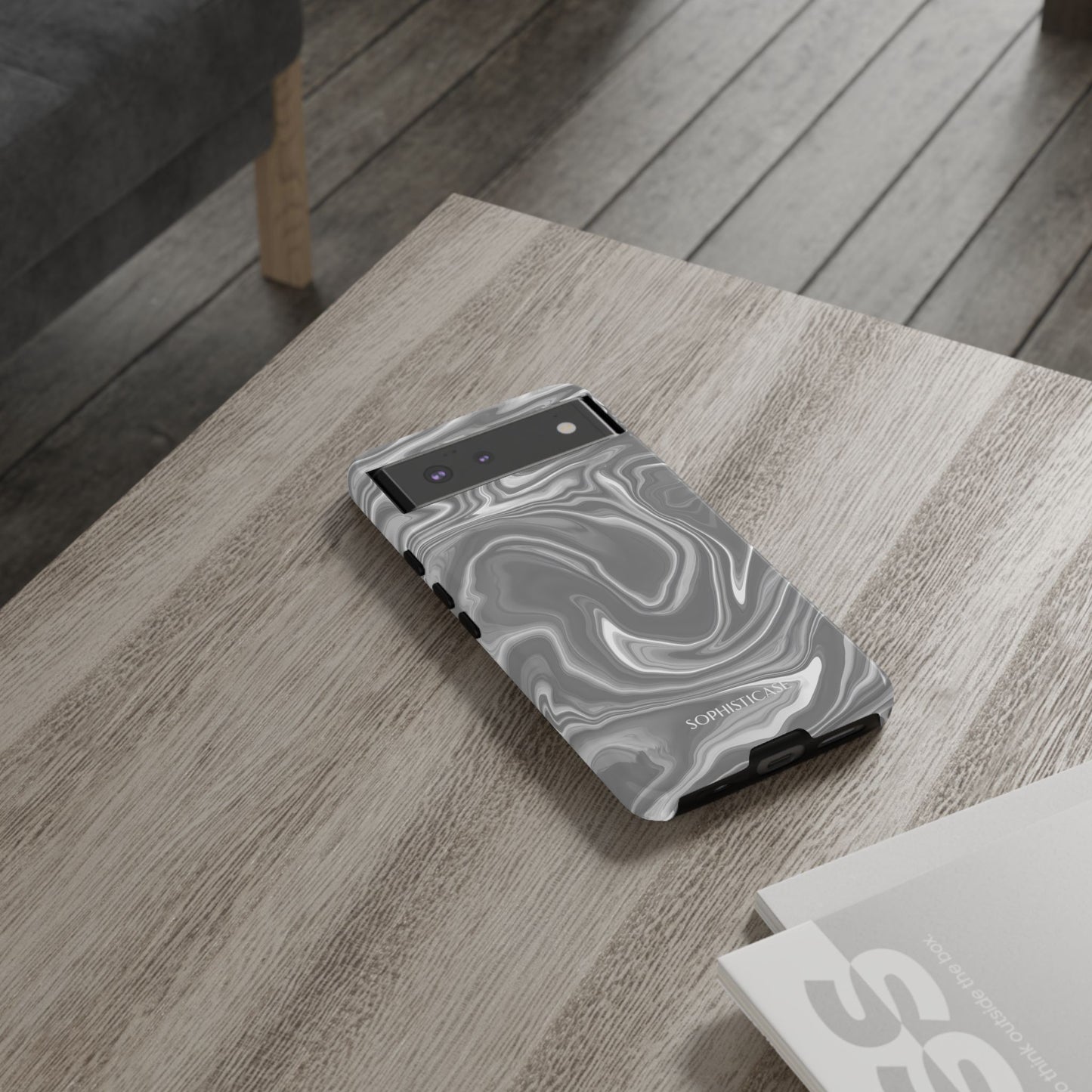 Liquid Dreams in Charcoal - Tough Phone Case