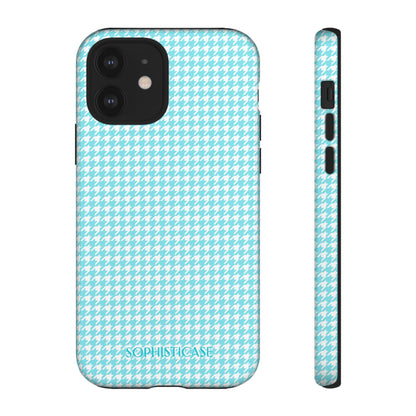 Tough Case - Houndstooth in Aqua