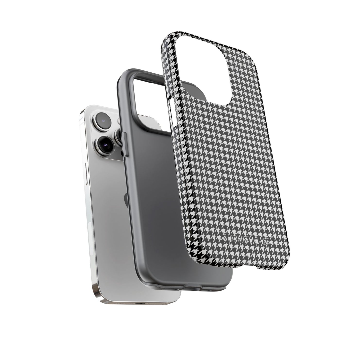Houndstooth in Black - iPhone Case, Samsung Galaxy Case, Google Pixel Case